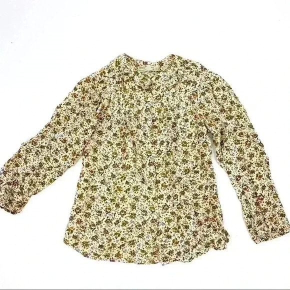 Zara Kids Floral Button Down Long Sleeve Top Sz 10 - Picture 1 of 9